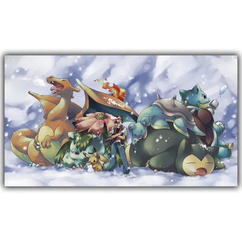 

Pokemon go Poster Popular Classic Japanese Anime Home Decor Silk Poster Picture Print Wall Decor 30x53cm 50x89cm