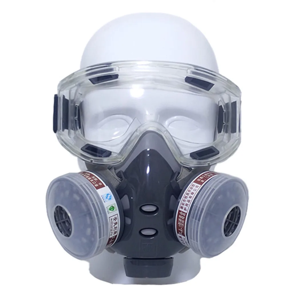 

Pro KN95 Respirator Gas Mask with Goggles Chemical Mask Spray Chemical Dust Filter Breathe Mask Paint Dust Half Gas Mask