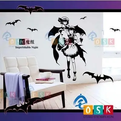 

Pegatina Anime Cartoon Car Sticker Touhou Project IZAYOI SAKUYA Vinyl Wall Stickers Decal Decor Home Decoration