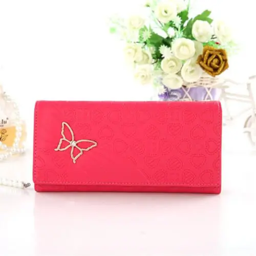 Мода горячие леди женщины искусственная кожа длинный кошелек клатч почтовый