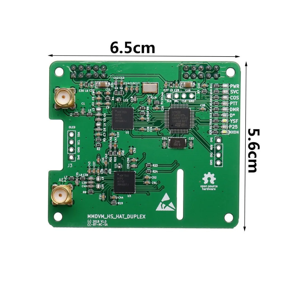 MMDVM DUPLEX hotspot Support P25 DMR YSF NXDN DMR SLOT 1+ SLOT 2 for Raspberry pi + OLED mmdvm hotspot