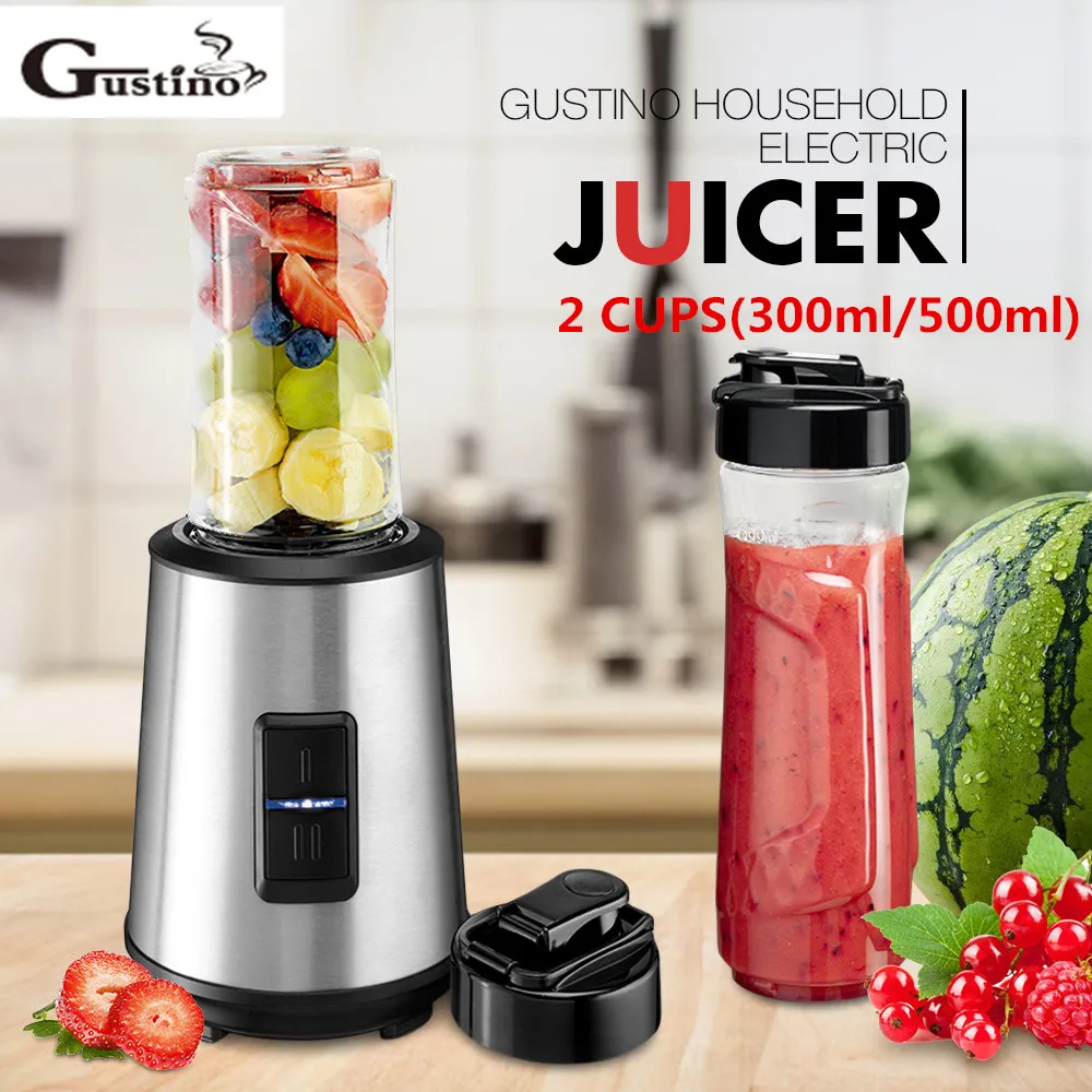 

Gustino Electric Juicer Mini Professional Blender Fruit Baby Food Milkshake Mixer with 2 speeds Meat Grinder Juice Maker Machine