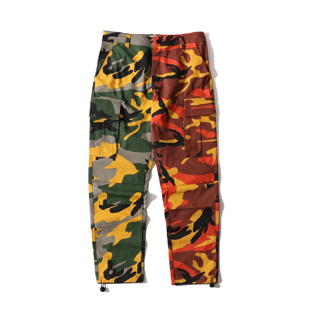 camo pants orange stripe