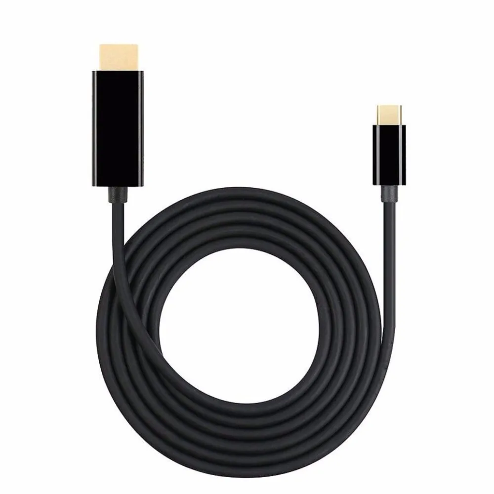 Кабель адаптер BESIUNI USBC с Type C на HDMI 4K HDTV золотой USB 3 1 раньше hdmi для MacBook ChromeBook Pixel Huawei