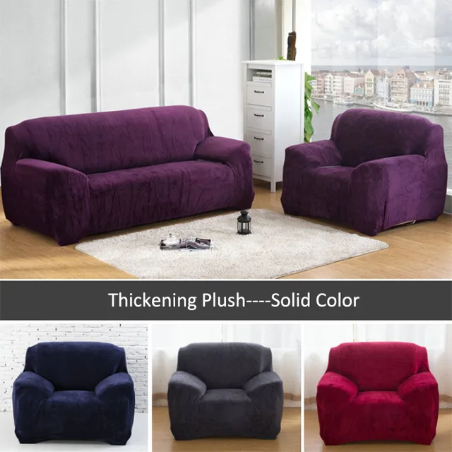 Sofa Slipcovers Stretch Home And Textiles High Quality Original Sofa Cover Stretch Slipcover Thicken Warm Plush Solid Fashion Couch