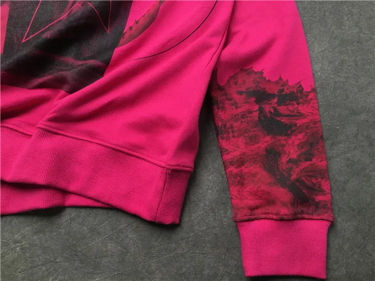 Новинка 19ss мужские розовые толстовки Mary Shark Stars толстовки с капюшоном бархатные хлопковые Толстовки Drake из плотного флиса для улицы в стиле хип-хоп# H33