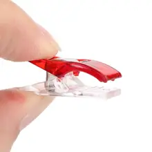 50 штук ПВХ Пластиковые зажимы для лоскутного шитья DIY ремесла красно-прозрачный лоскутный зажим