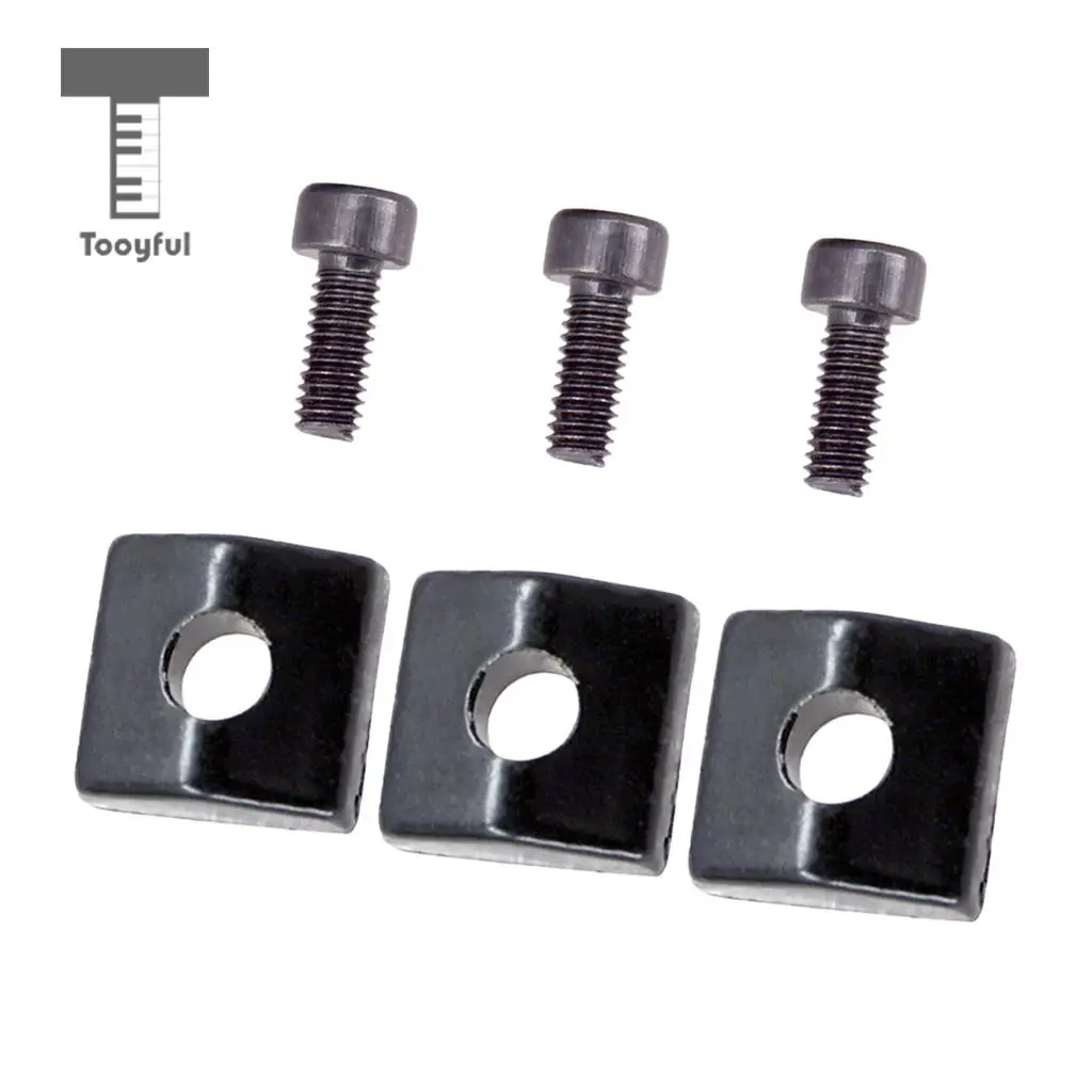 Tooyful 3pcs Guitar Locking Nut Clamp&Screws for Tremolo Bridge Parts