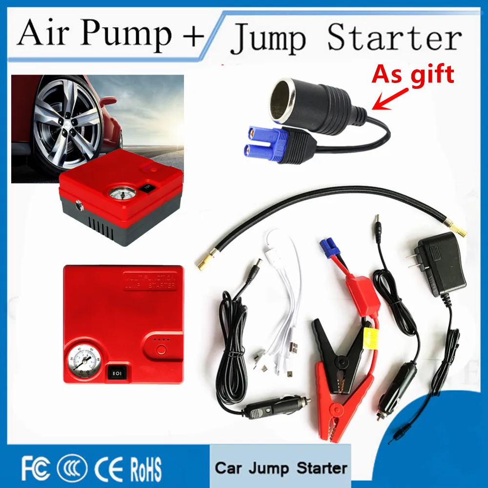 

High Capacity Car Air Pump Car Jump Starter Power Bank 16800mAh Starting Device Booster 12V Car Starter For Car Battery Charger