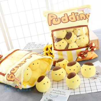 

candice guo! Super cute plush toy lovely one bag chick pudding delicious snack soft stuffed cushion creative birthday gift 1pc