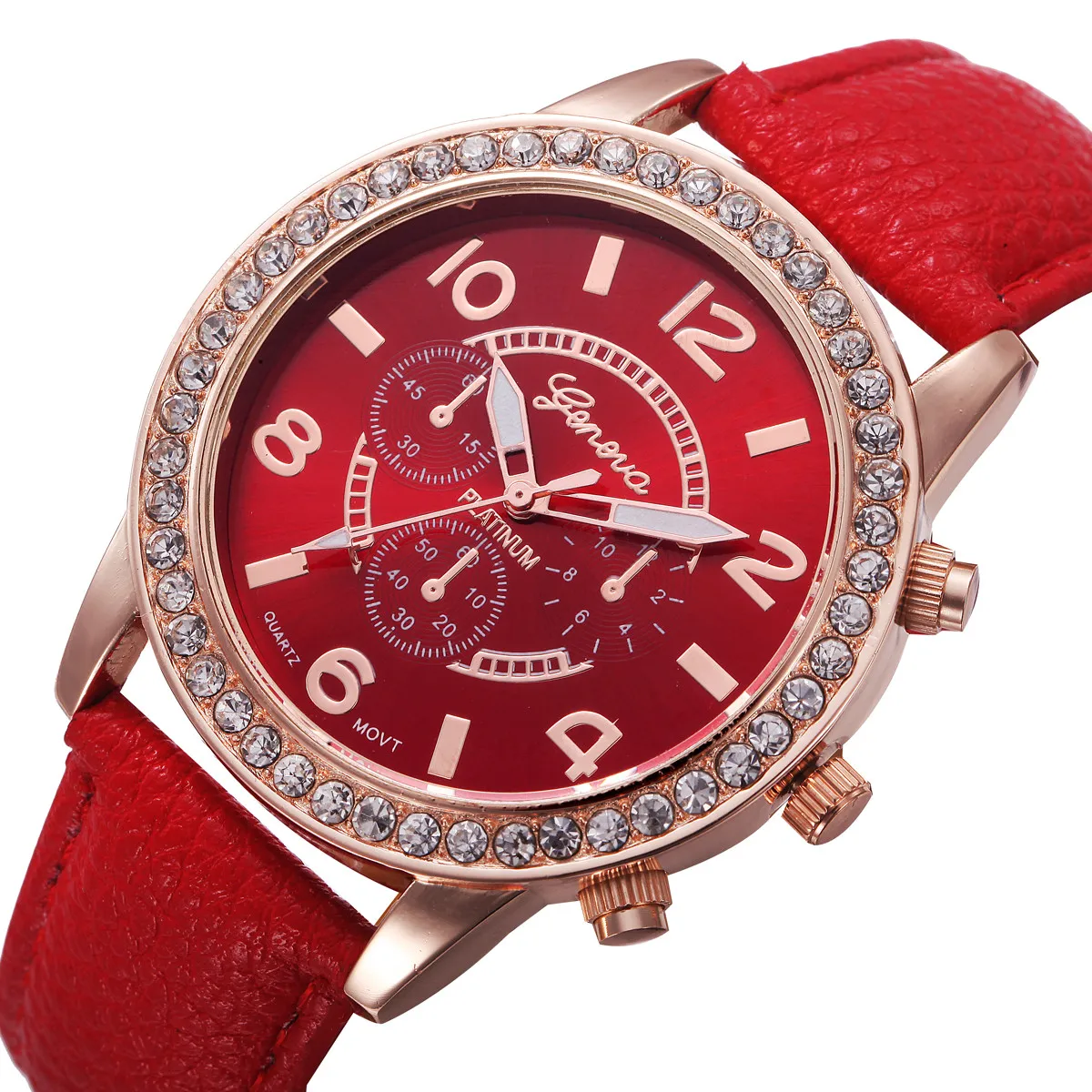 Модные женские часы Geneva роскошные бриллиантовые аналоговые кожаные кварцевые наручные часы Relogio Feminino женские часы Reloj Mujer - Цвет: Серебристый