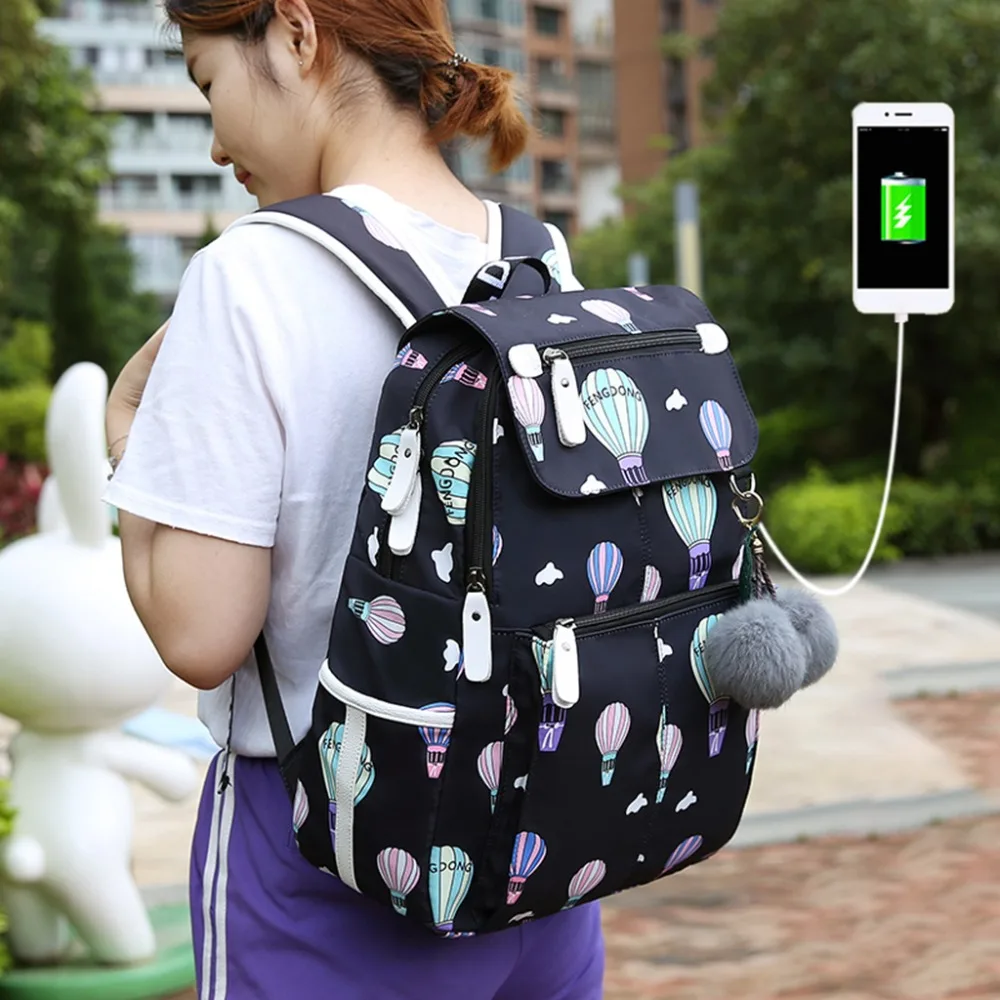 Для женщин Повседневное Рюкзак Студент печать школа Bakpack дорожная сумка