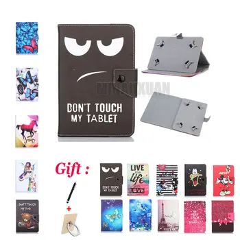 

Universal 8" Cartoon Cover for HP Pro Slate 8/Stream 8/Pro Tablet 608 G1 8 inch Tablet Printed PU Leather Stand Case +2 Gifts