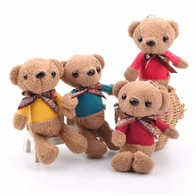 Ted Bear Plush Toy Animal Bear Plush Brown Doll Teddy Bear With Bow Plush Pendant Children Backpack Hanging Jewelry Wedding Gift embroidered detail backpack with bear charm 4pcs