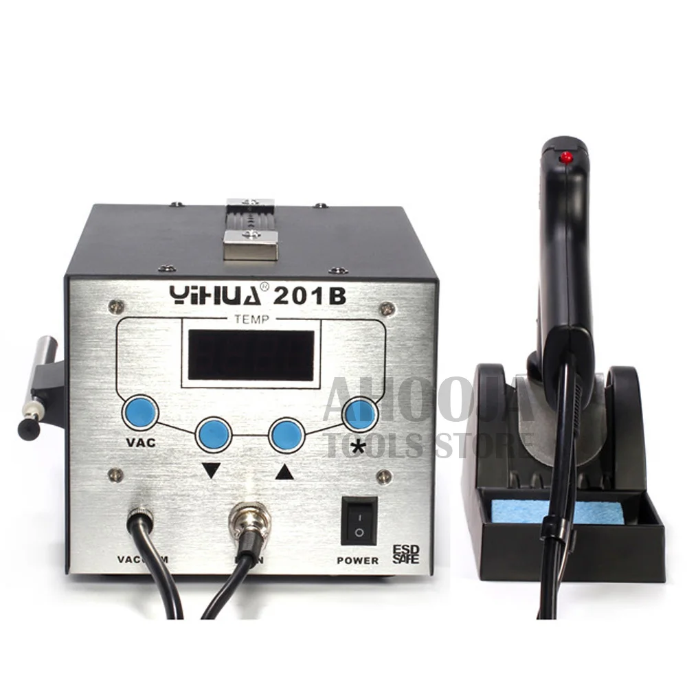 YIHUA 201B High Frequency Electric Vacuum Suction Tin Soldering Station Anti-Static Automatic Suction Tin Gun Desoldering Pump