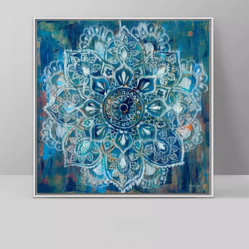 Modern Mandala Flower Wall Art Canvas Prints Vintage Poster Prints Canvas Paintings On The Wall For Bed Room Cuadros Decor