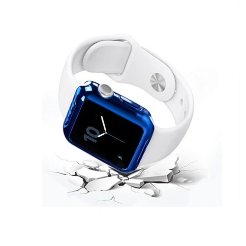 blue Силиконовый чехол для Apple watch 42 мм 38 мм iWatch band Универсальный защитный чехол для экрана бампер Apple watch 3 2 аксессуары - Цвет ремешка: blue