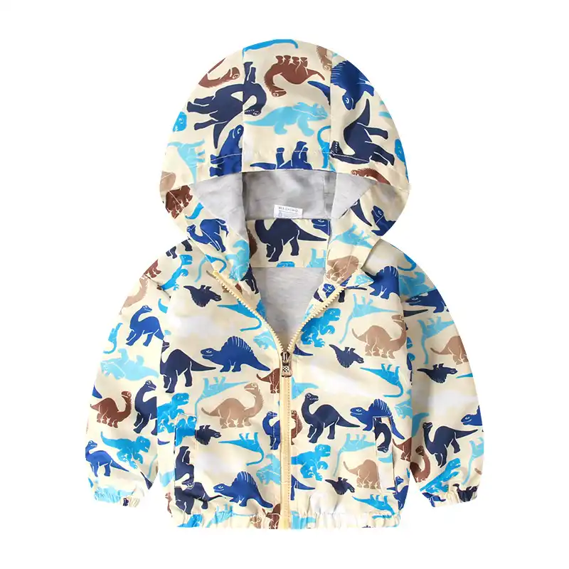 Mumustar Toddlers Baby Boys Clothes Dinosaur Hoodie Zipper Pockets Spring Autumn Outwear Outfits for Kids 1-6 Years