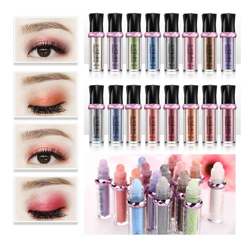 

12 Colors Bead Walking Eye Shadow Powder Eyeshadow Glitter Pigment Loose Powder Eye Shadow Makeup Palette TSLM1
