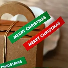 160 шт/партия 2 цвета Счастливого Рождества наклейки чашка подарок запечатывание коробки стикер выпечки пакет торт коробка украшения