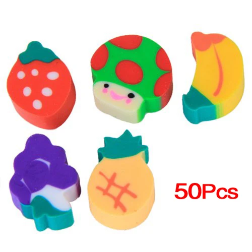 50 X Мини фрукты формы красочные ластики