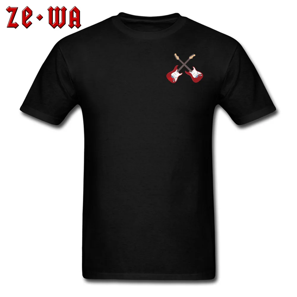 Europe electric guitars 311034 Short Sleeve Summer Autumn Tops Tees Fashion Crew Neck 100% Cotton Clothing Shirt Men T-Shirt electric guitars 311034 Chest black