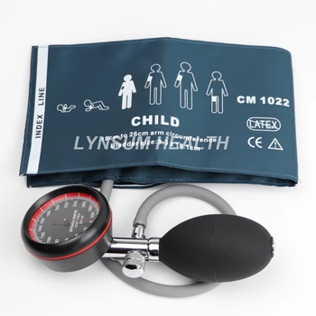 

Child Size Professional Blood Pressure Monitor Meter BP Cuff Arm Aneroid Sphygmomanometer with Pressure Gauge