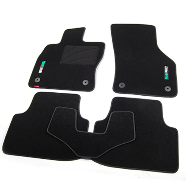 Savanini Premium Fabric Nylon Washable Car Floor Mats Carpet For Skoda