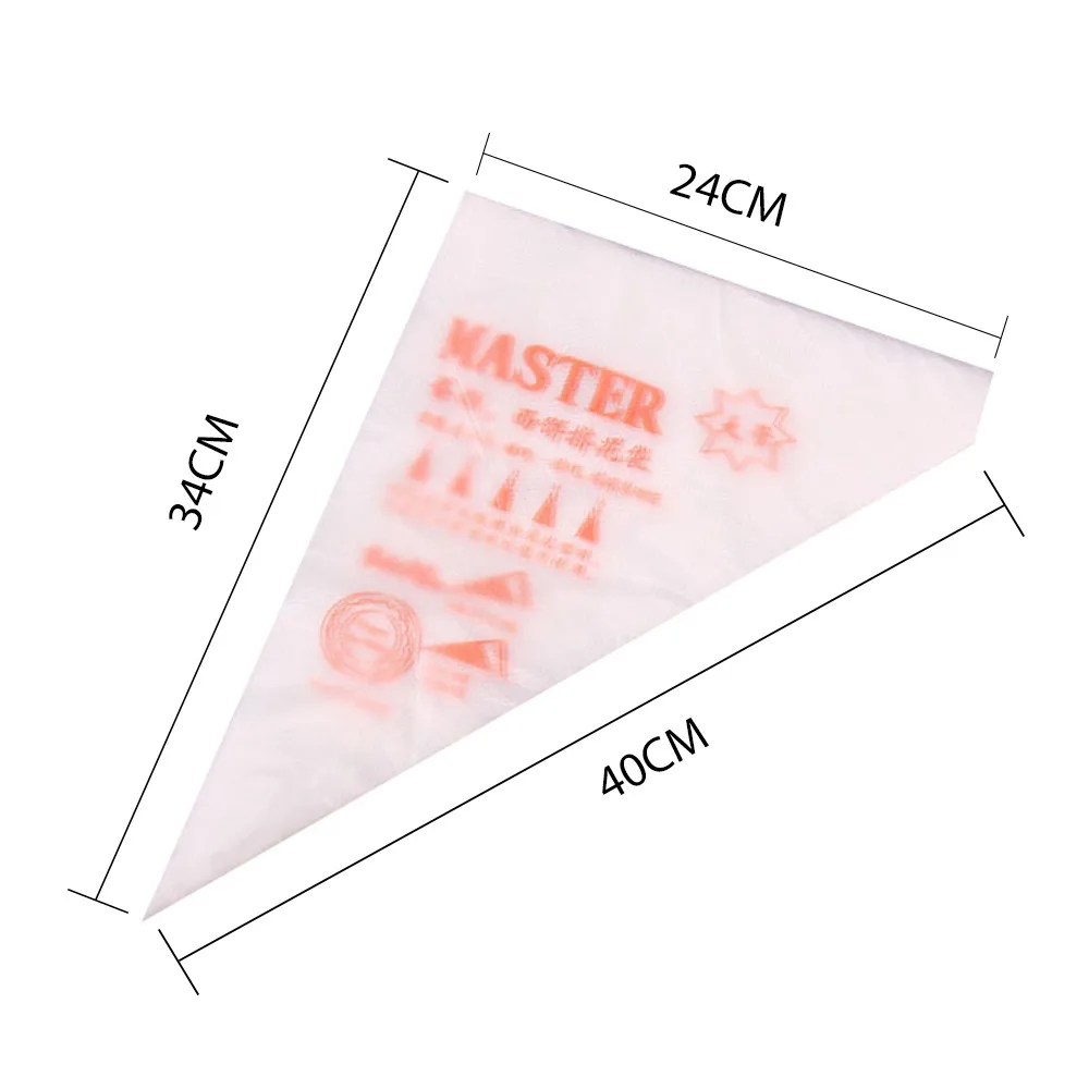 100 шт Одноразовые Кондитерские мешки практичный отсадочный мешок для украшения торта пластиковый трубопровод крем хлебобулочные вечерние украшения для тортов