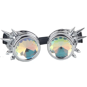 

LELINTA Sexy Vintage Gothic Colourful Glasses Cosplay Rivet Steampunk Goggles Glasses Eyewear Welding Cool Gothic Steampunk