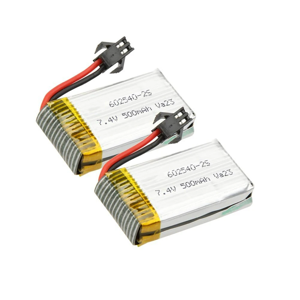 JJRC H8C DFD F183 2 шт./лот 7 4 В 500 мАч перезаряжаемая литий полимерная батарея для RC Дрон