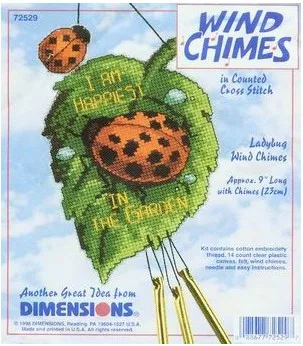 cs-2294 Cross Stitch Kit Ladybug Wind Chimes Windbell Ornament Ornaments Dim 72529