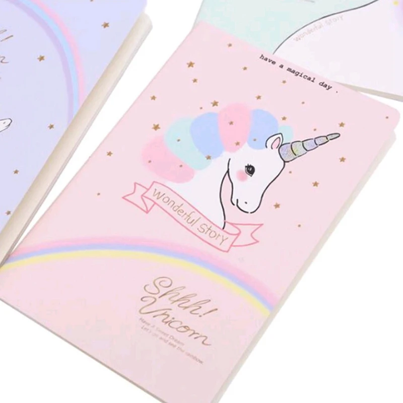 

Wonderful Cute Unicorn Story A5 B5 Notebook Diary Exercise Composition Notepad For Student Stationery Gift Style Random