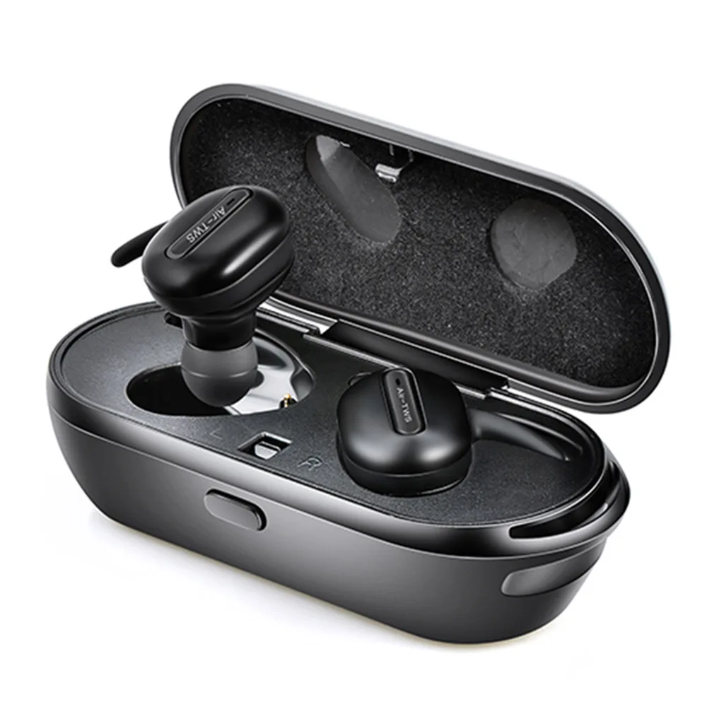 

TWS T03 Invisible Mini Earphones 3D Stereo Hands-free Noise Reduction Bluetooth Headset Wireless Earphones With Power Bank Box
