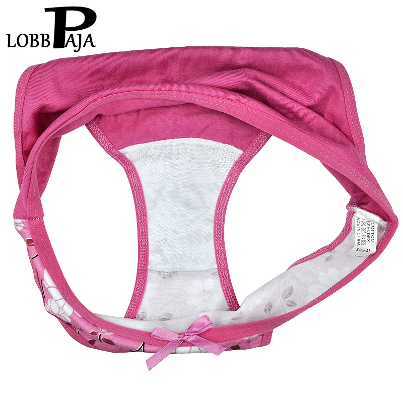 LOBBPAJA 5 pcs/Lot Woman Underwear Cotton Floral Print Low Rise Briefs Ladies Knickers Panties Lingerie Intimates for Women