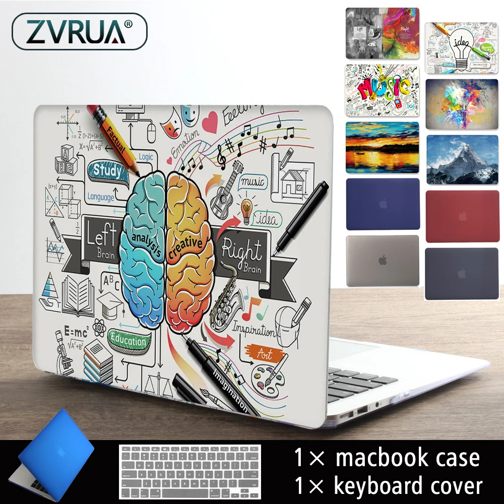 New print Laptop Case For Apple MacBook Air Pro Retina 11 12 13.3 15.4 Inch +Keyboard Cove For Air 13 case