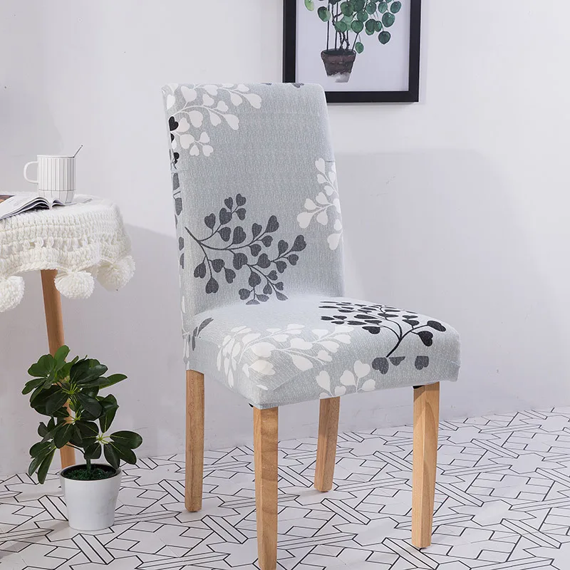 

Modern Minimalist Home Stretch Fabric Dining Chair Cover Siamese Hotel Special Chair Cover 2019 Simple Fashion
