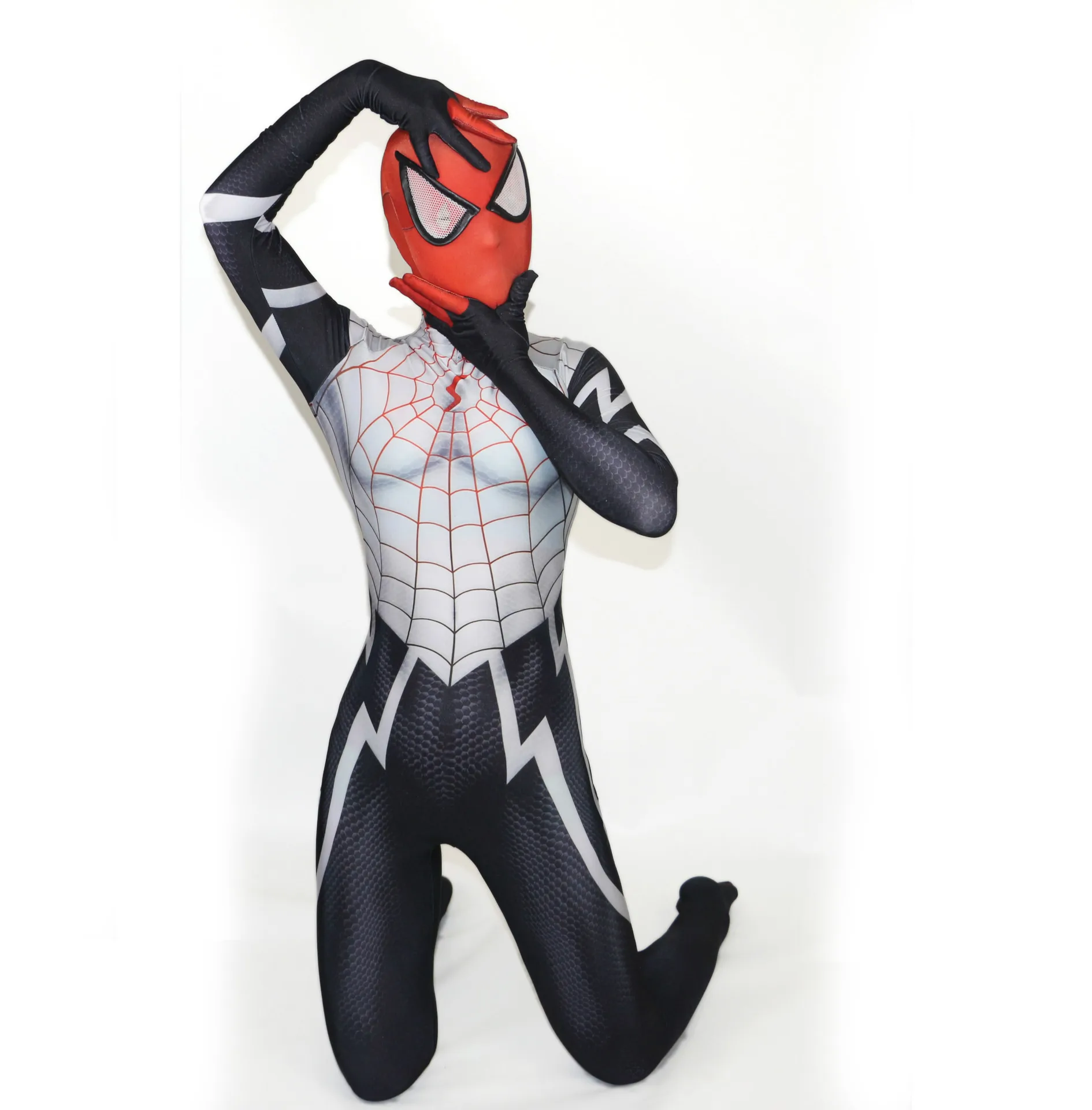 Venom Silk Cindy Moon SpiderGirl Spider, костюм для косплея, спандекс, Zentai, облегающий костюм для Хэллоуина, костюм для Леди/Женщины/детей