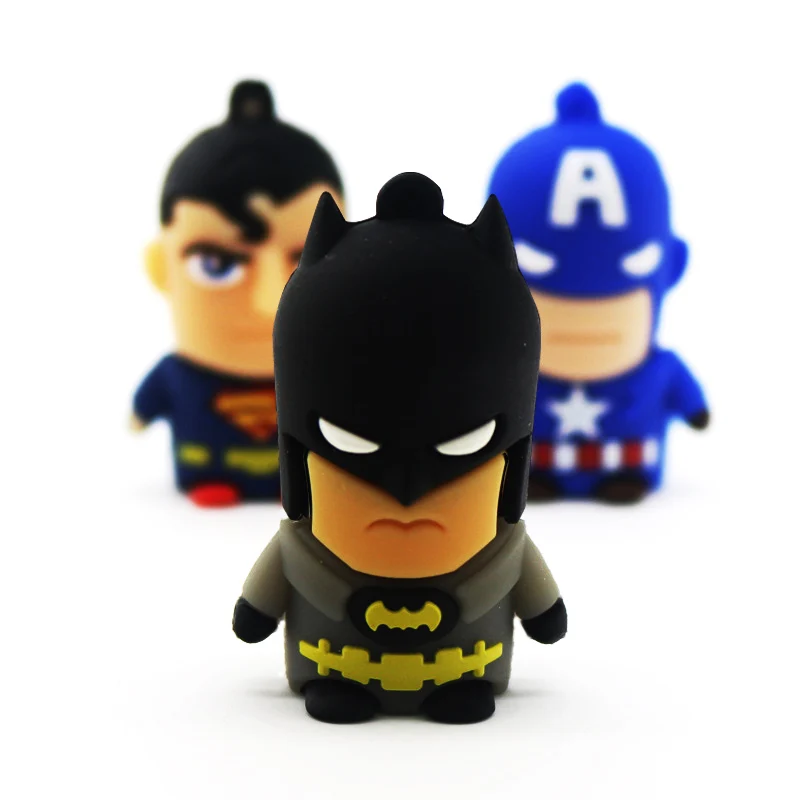 USB флеш-накопитель с героями мультфильмов Super heros 32 ГБ 64 Бэтменом/Суперменом 16 8 4 Гб