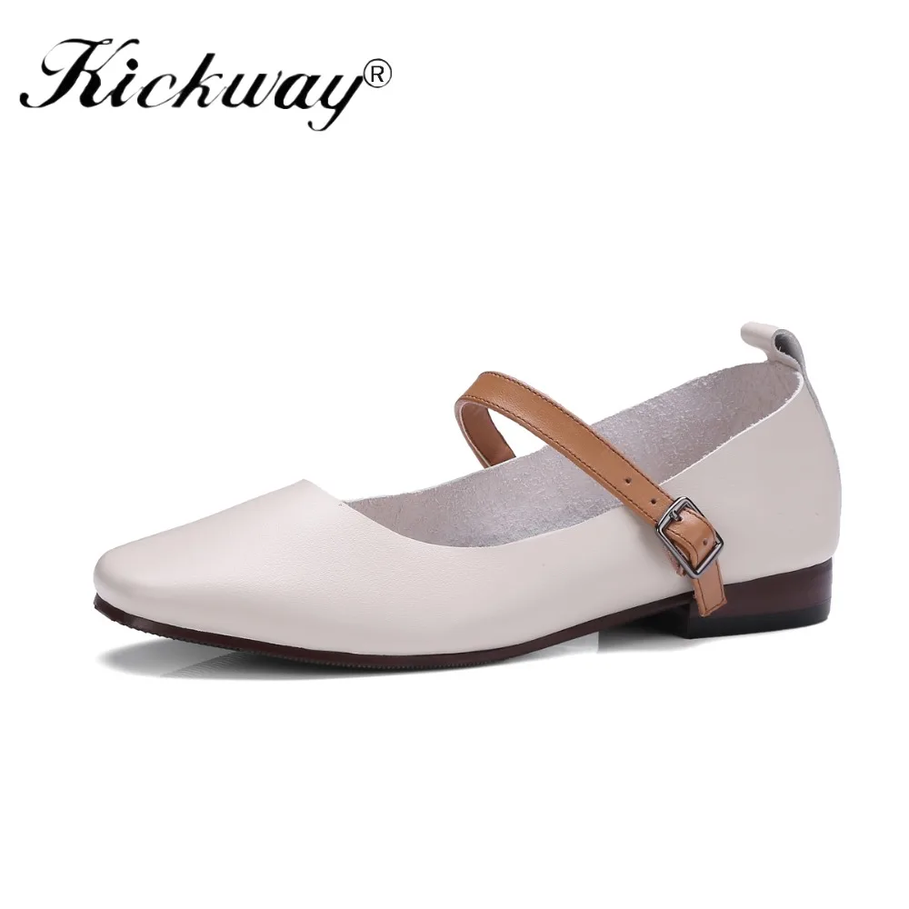 

Genuine leather women flat shoes casual loafers 2019 spring new cow leather women leisure shoes comfortable flats size 35-39