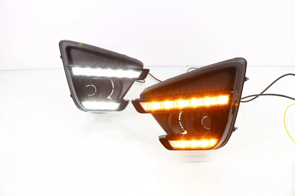 

Qirun led drl daytime running light for Mazda CX-5 2016 with yellow turn signal,dimmer function and wireless control