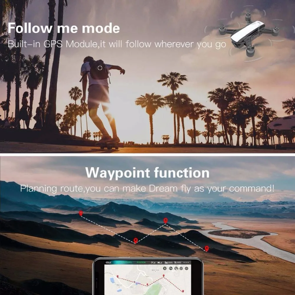 CFLY Dream gps Дрон Радиоуправляемый квадрокоптер 1080P HD камера 5G wifi FPV передача на большие расстояния режим следования за мной круг Летающий