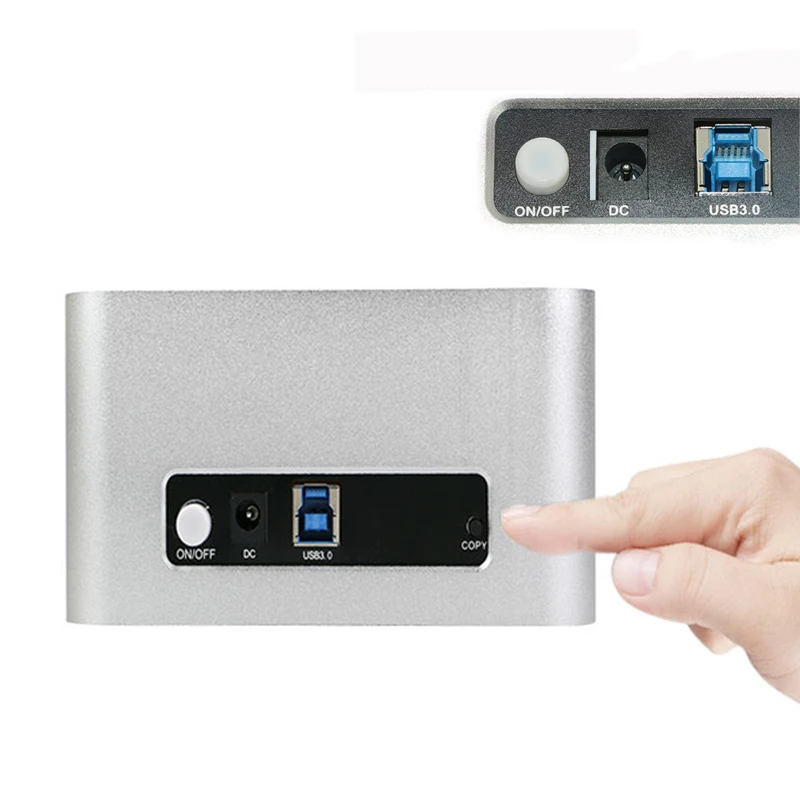 Dual 2-bay hdd docking station sata to USB 3.0 6 TB  (10)