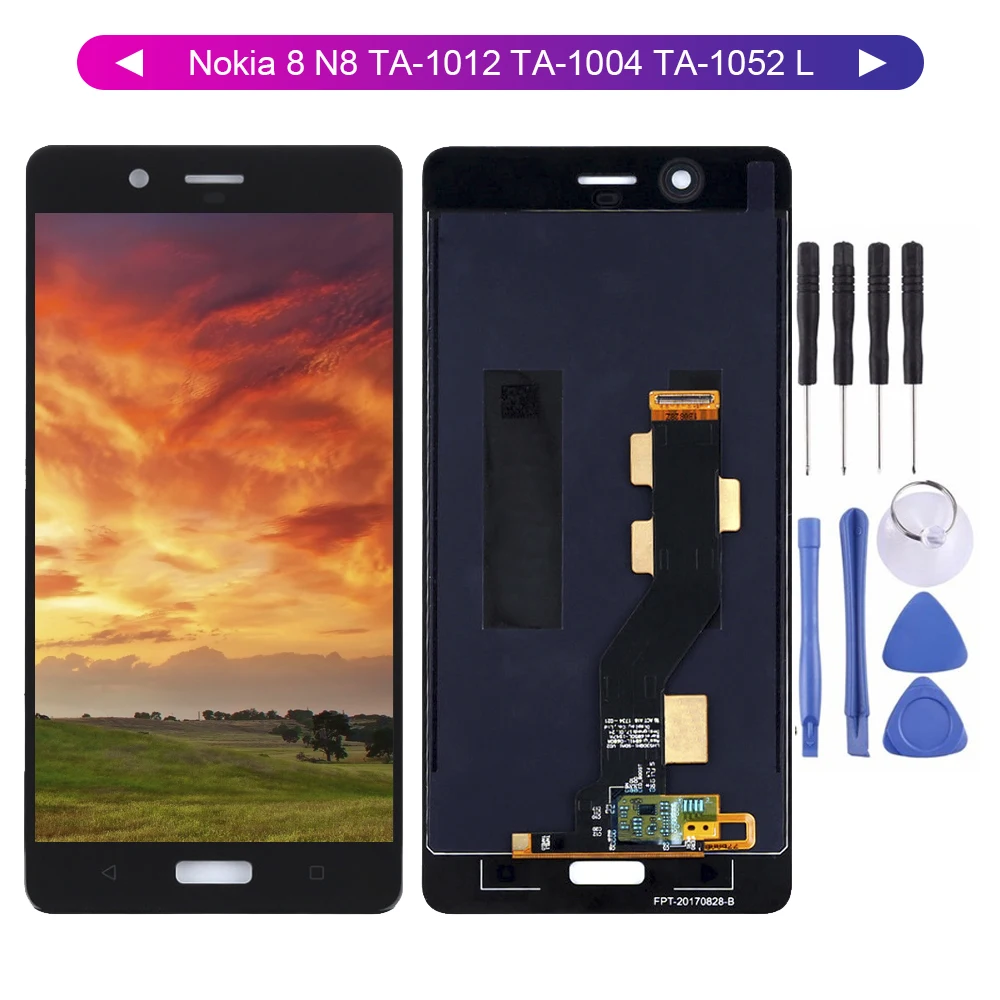 ЖК-дисплей с дигитайзером для Nokia 8 сенсорный экран в сборе сенсором 2560x1440 N8 TA-1012