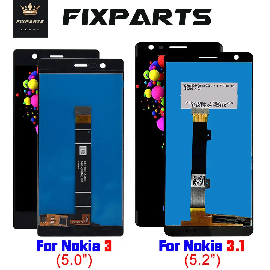 

5.2" ORIGINAL Display for Nokia 3 LCD TA-1038 Display Touch Screen 1440*720 for Nokia 3.1 LCD Replacment 3.1 Screen TA-1063