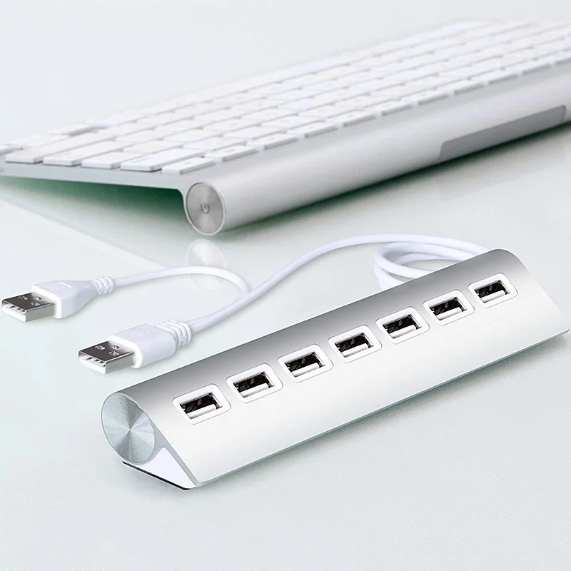 Usb2.0 семи-Порты и разъёмы концентратор 2.0Hub Алюминий сплав Материал Usb2.0/7 Порты и разъёмы эффективной передачи данных