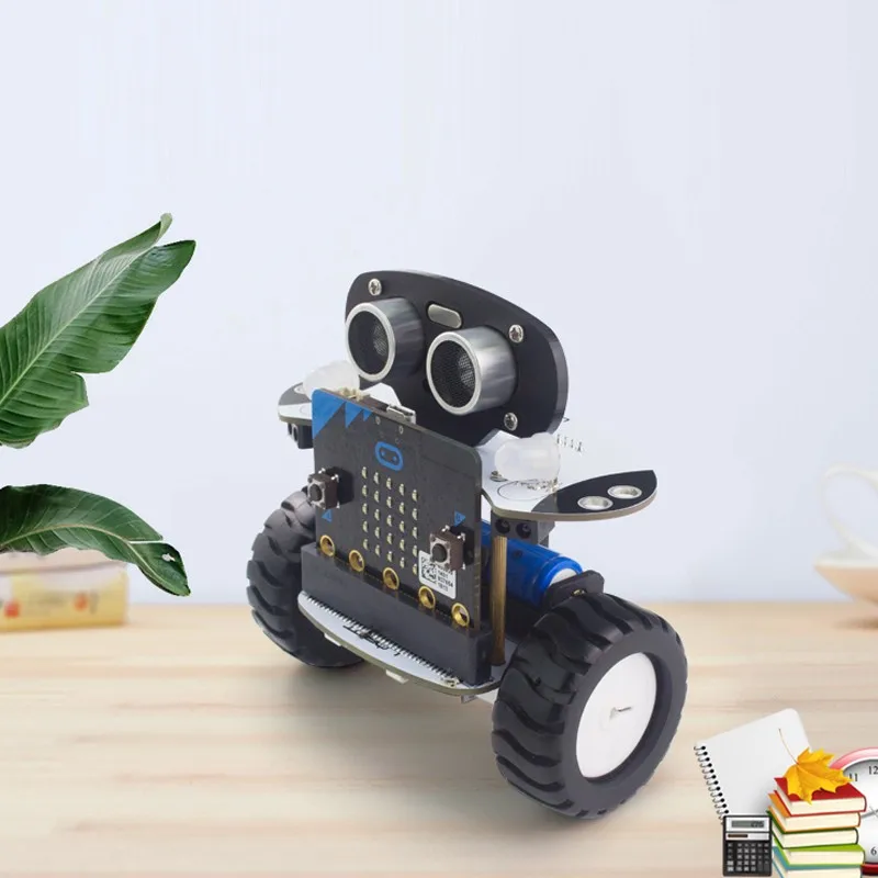 Goedkoop 2018 Microbit Robot Kit Programmeerbare Robot RC Auto APP Controle Web Grafische Programma met Microbit