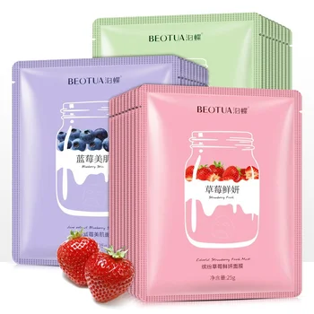 

New 3 Color Face Mask Hyaluronic Acid fruit Extracts Moisturizing Whitening Depth Replenishment Korean Skin Care Mask