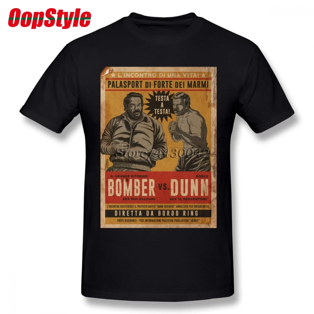 

Bud Spencer T-shirt For Men Dropshipping Summer Short Sleeve Cotton Plus Size Custom Team Tee 4XL 5XL 6XL