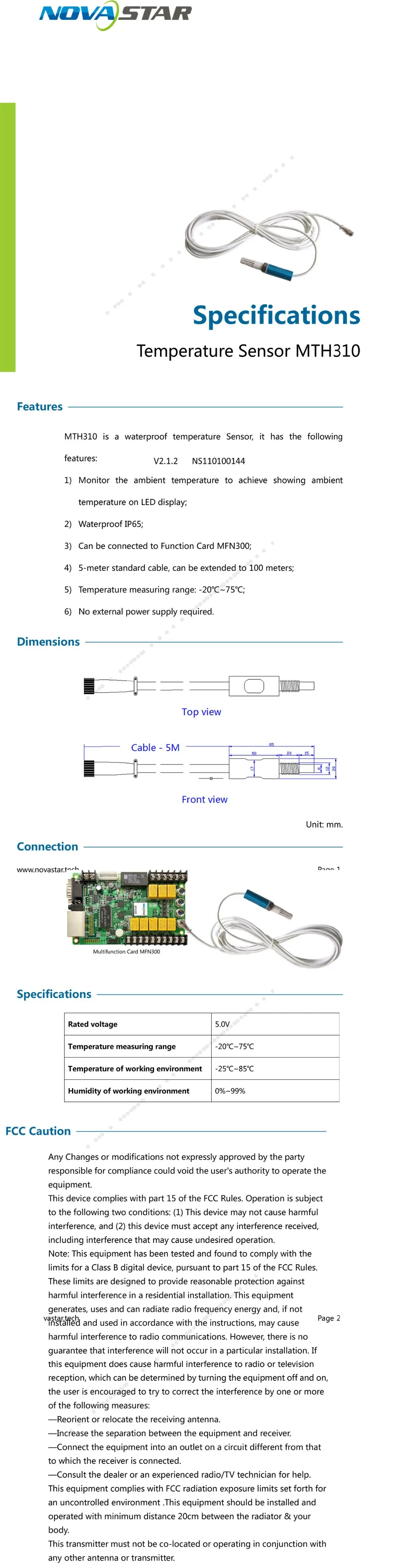 Temperature-Sensor-MTH310-Specifications-V2